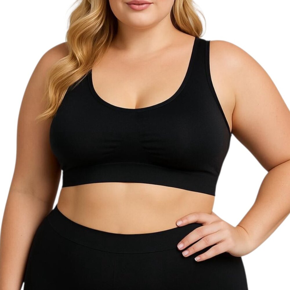 Empetua by Shapermint Women's Black All Day Comfort Shaper Bra Size 3X NWT